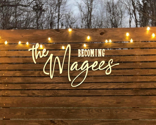 Custom Wall words Sign