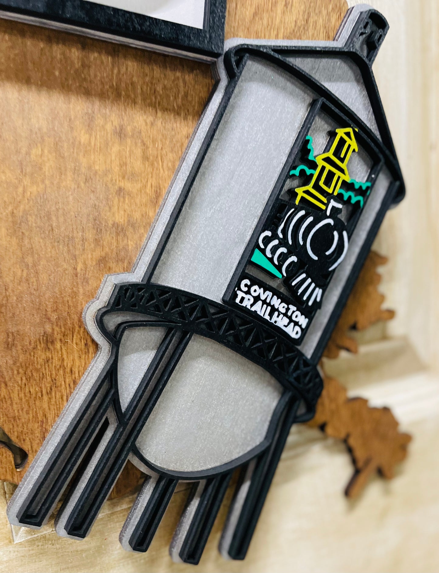 3D Covington, LA water tower door sign