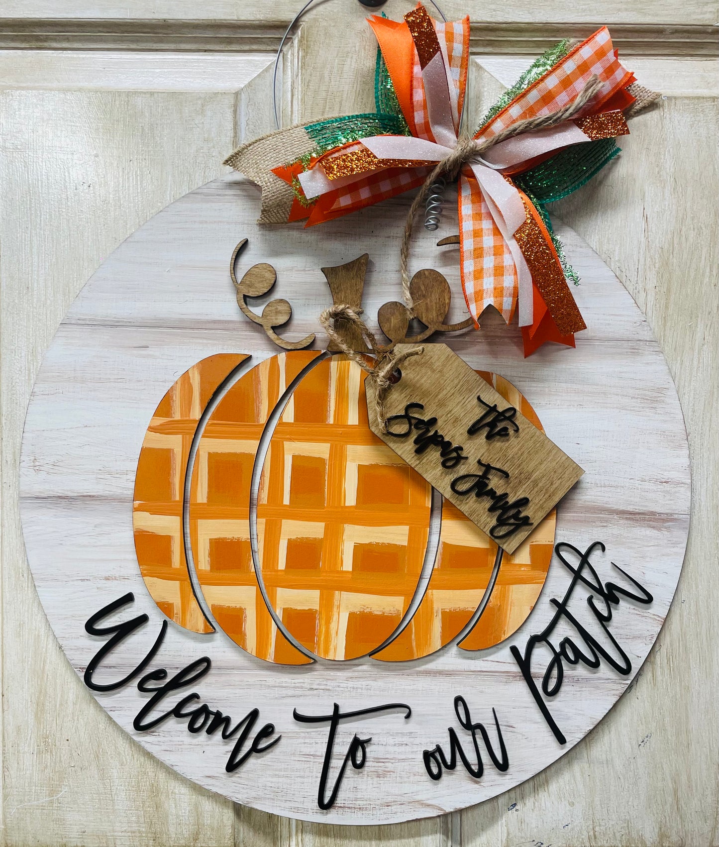 3D Fall pumpkin patch sign