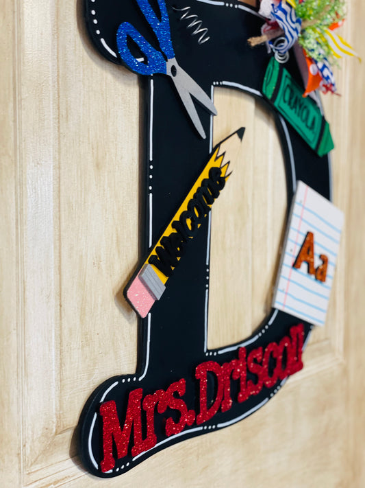 3D Teacher Initial DOOR SIGN