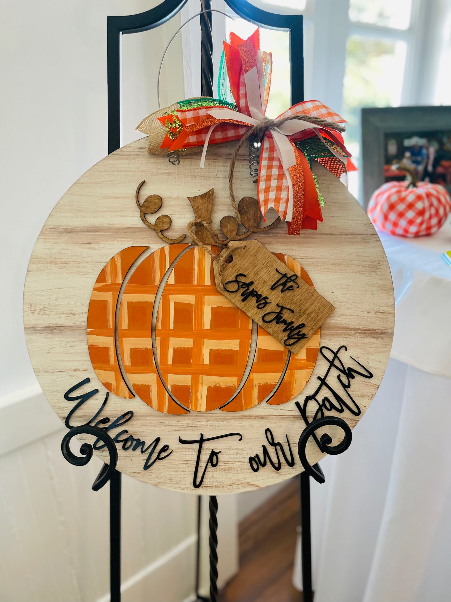 3D Fall pumpkin patch sign