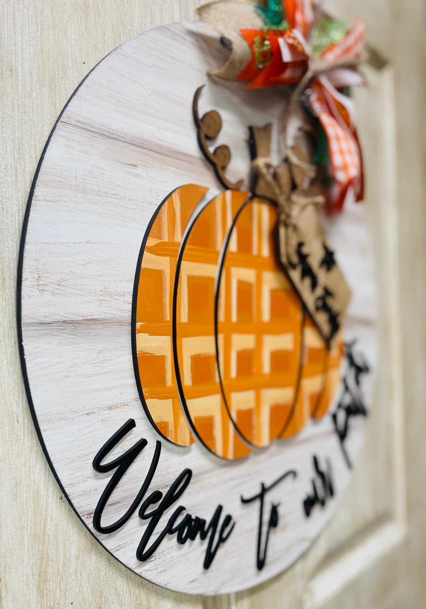 3D Fall pumpkin patch sign