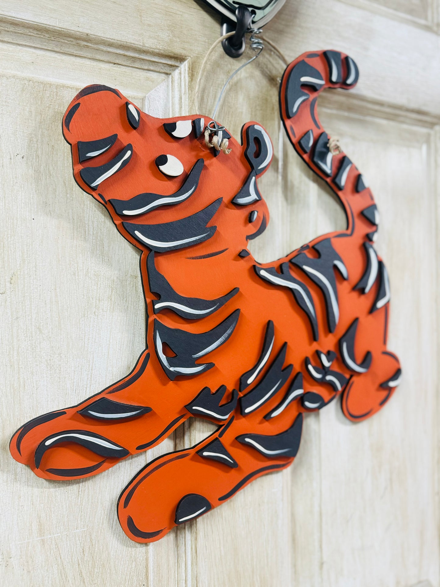 3D Tigger nursery/hospital sign & birth stats