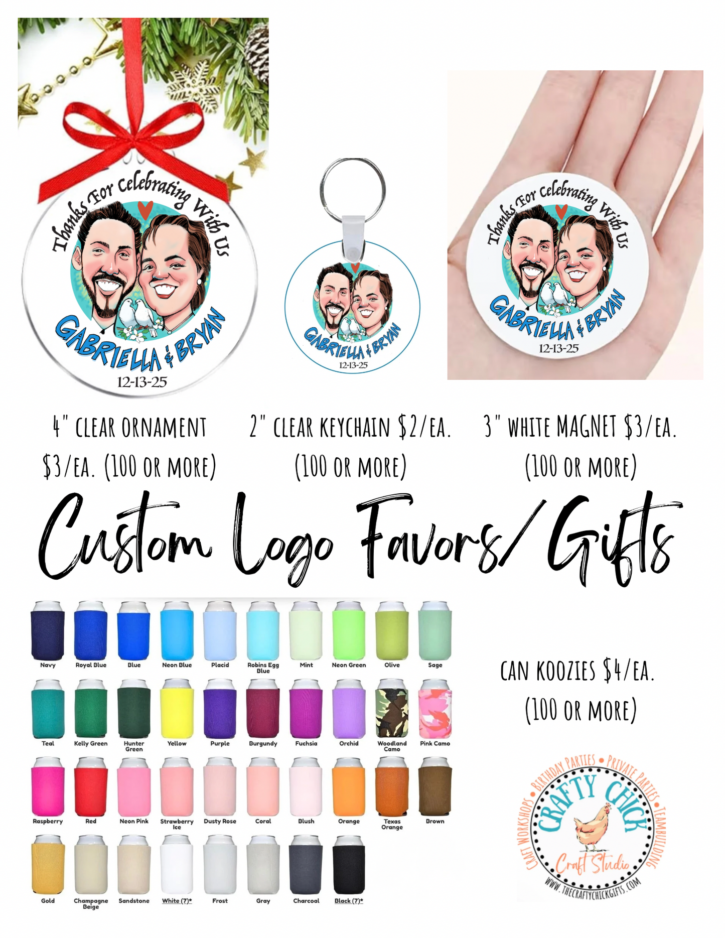 Custom wedding favors