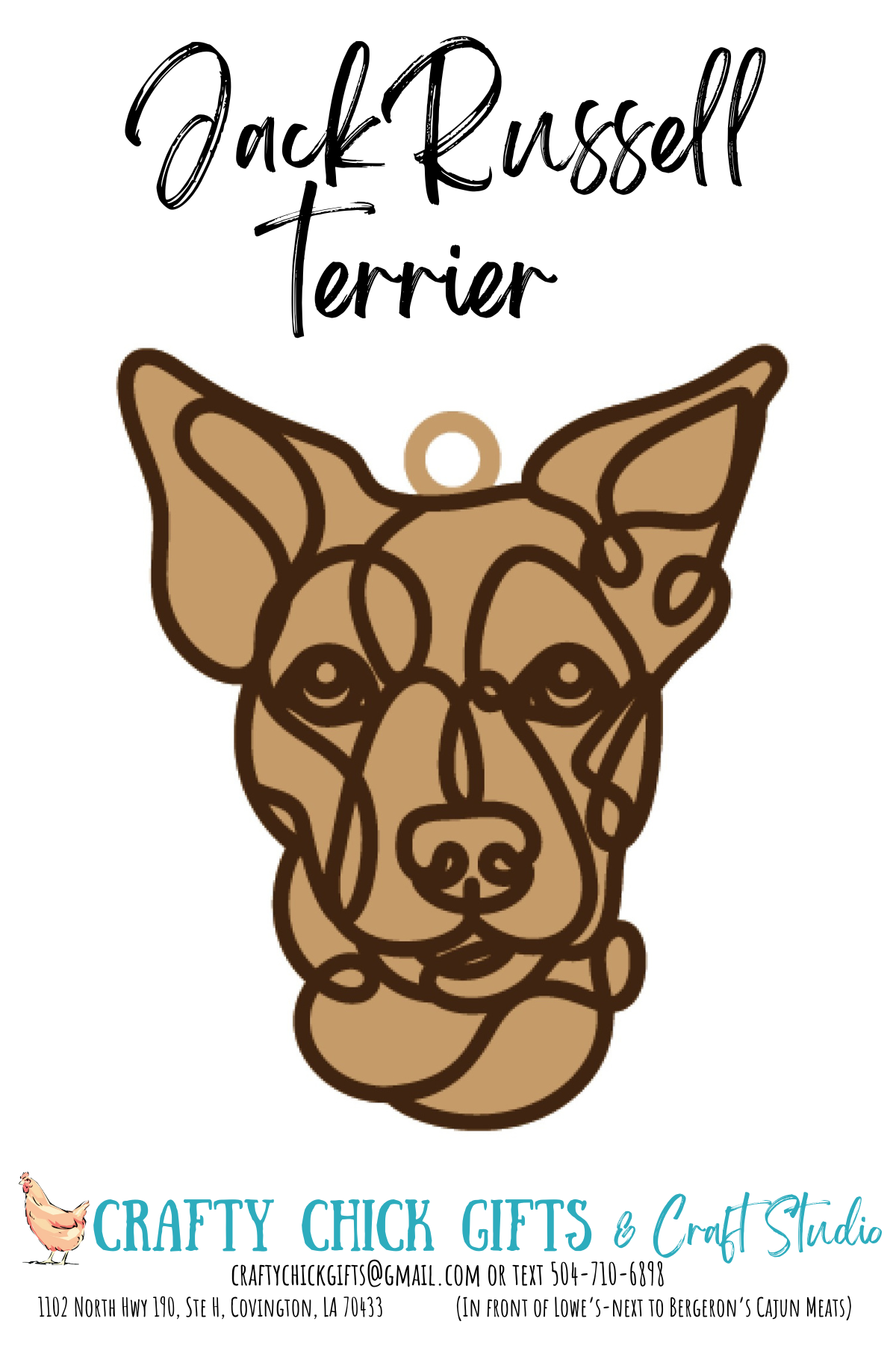 Dog LIne Art Ornament