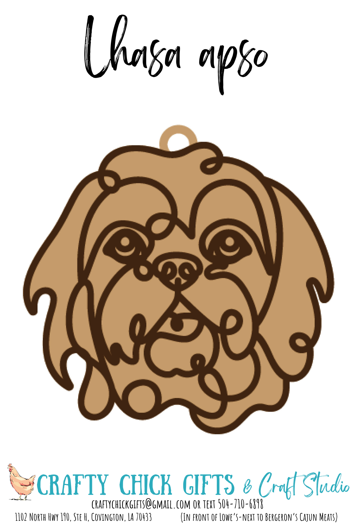 Dog LIne Art Ornament