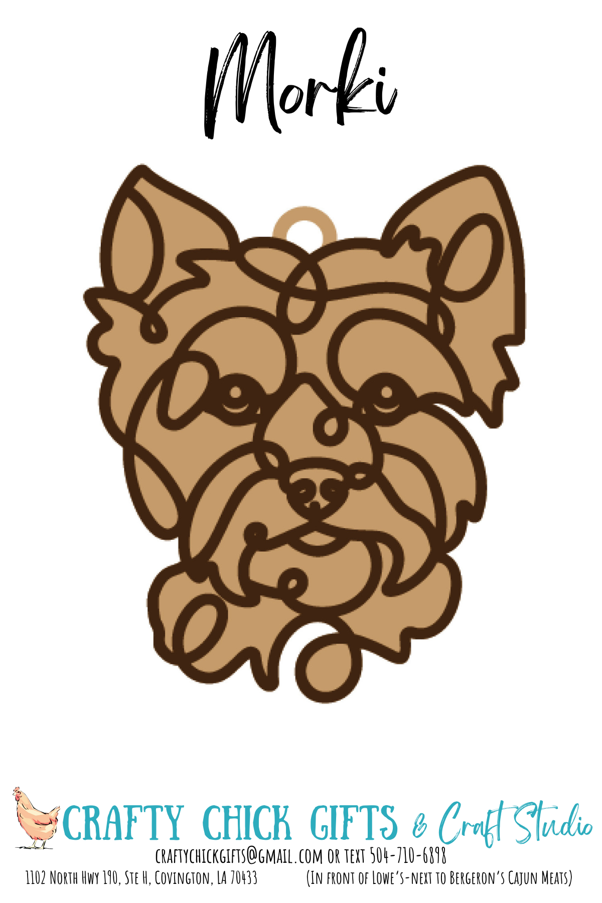 Dog LIne Art Ornament