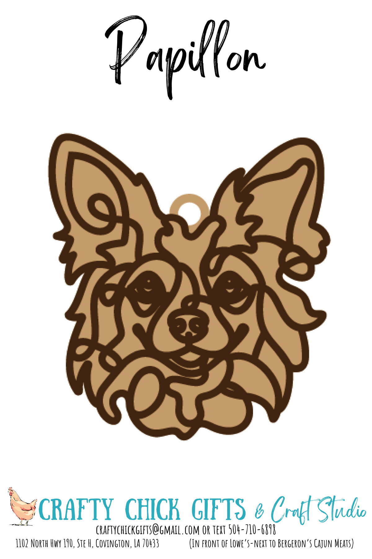 Dog LIne Art Ornament