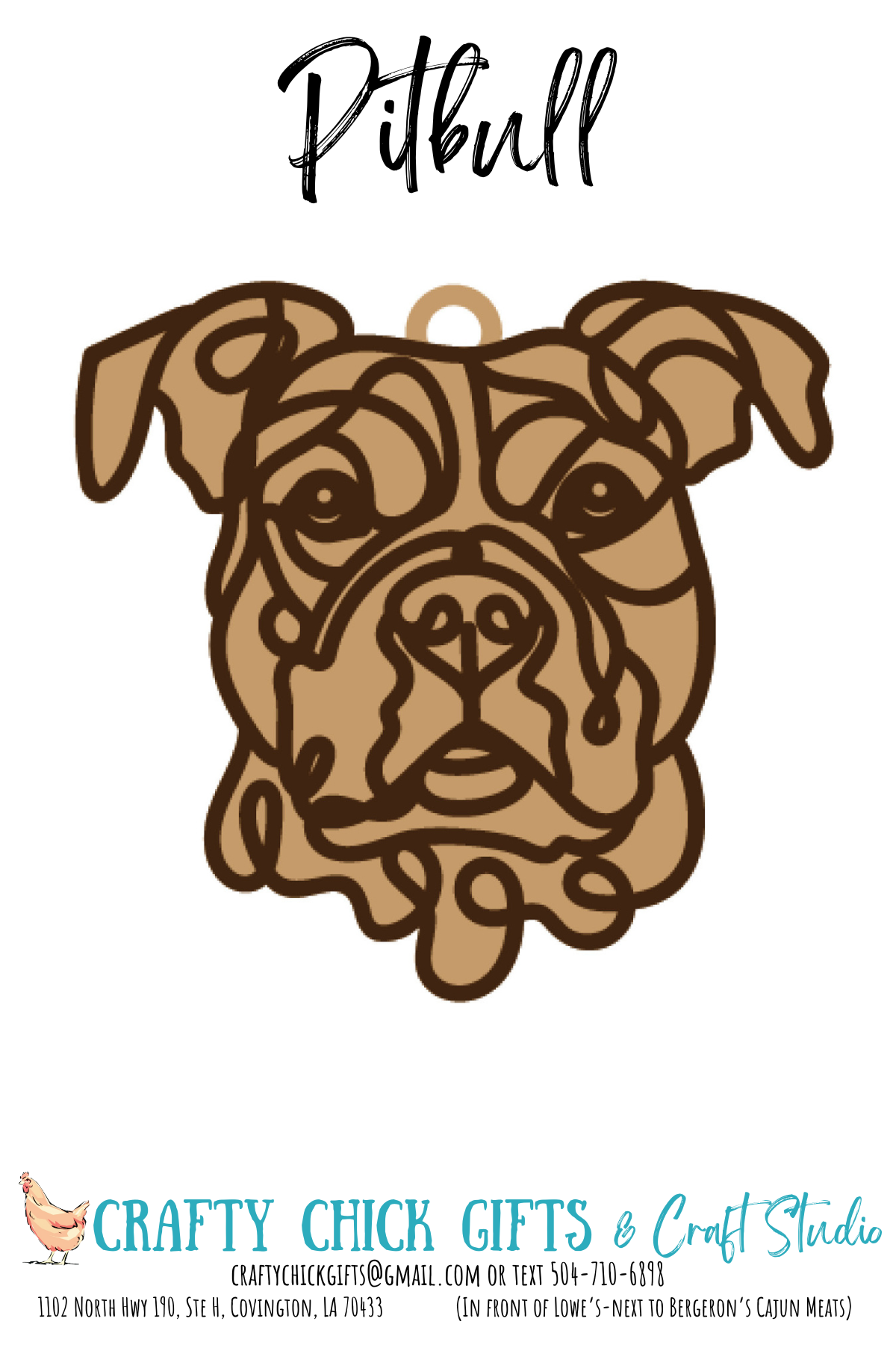 Dog LIne Art Ornament