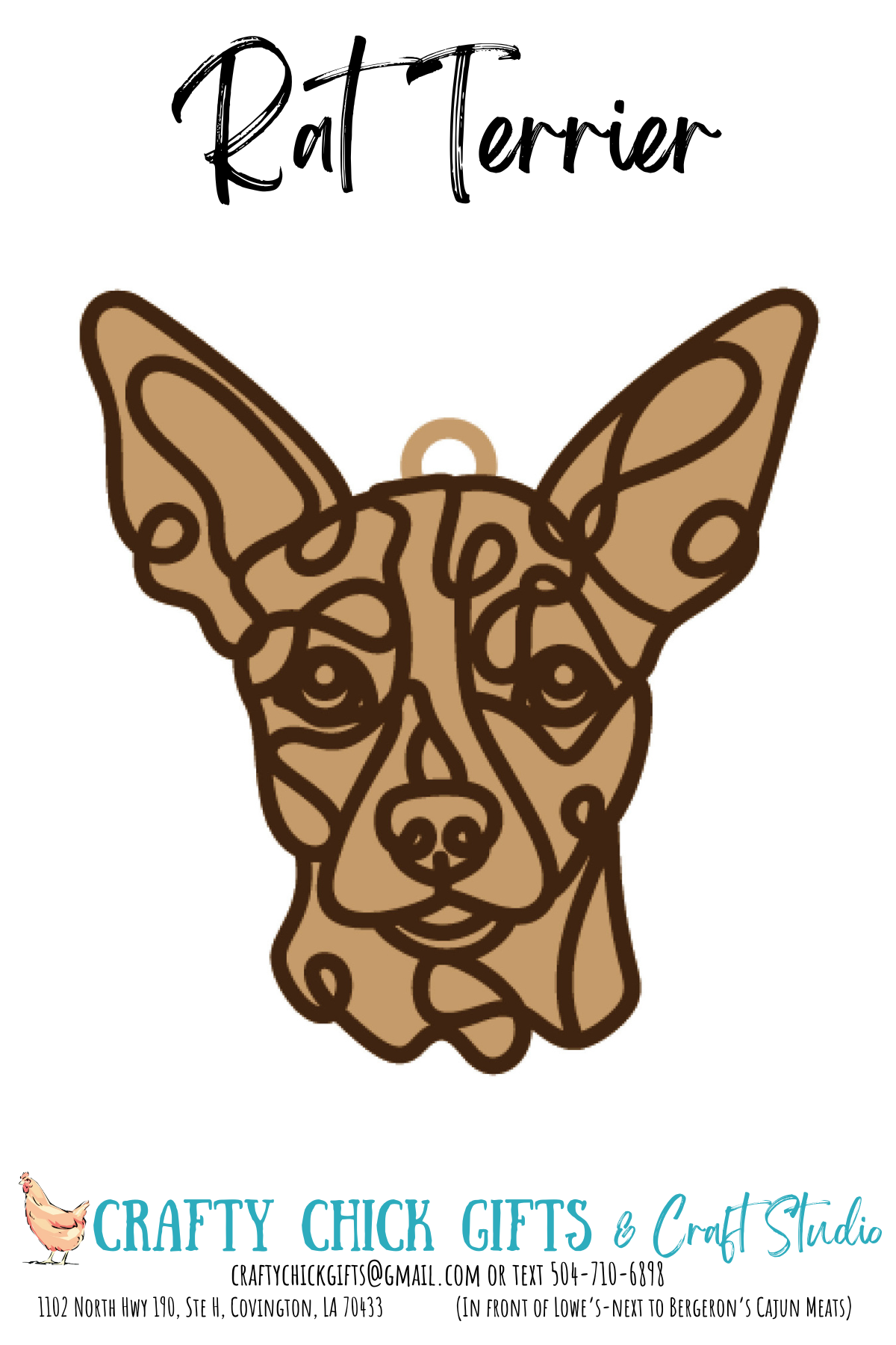 Dog LIne Art Ornament