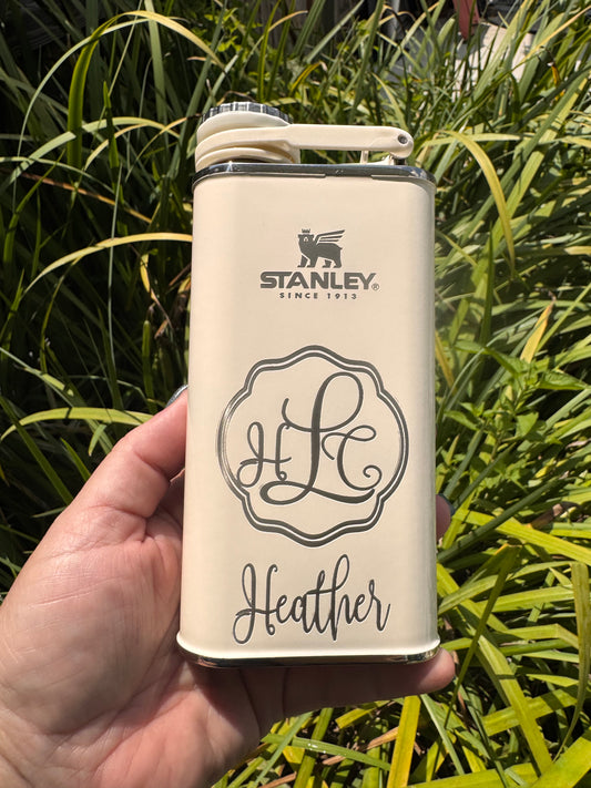 Stanley engraved flask