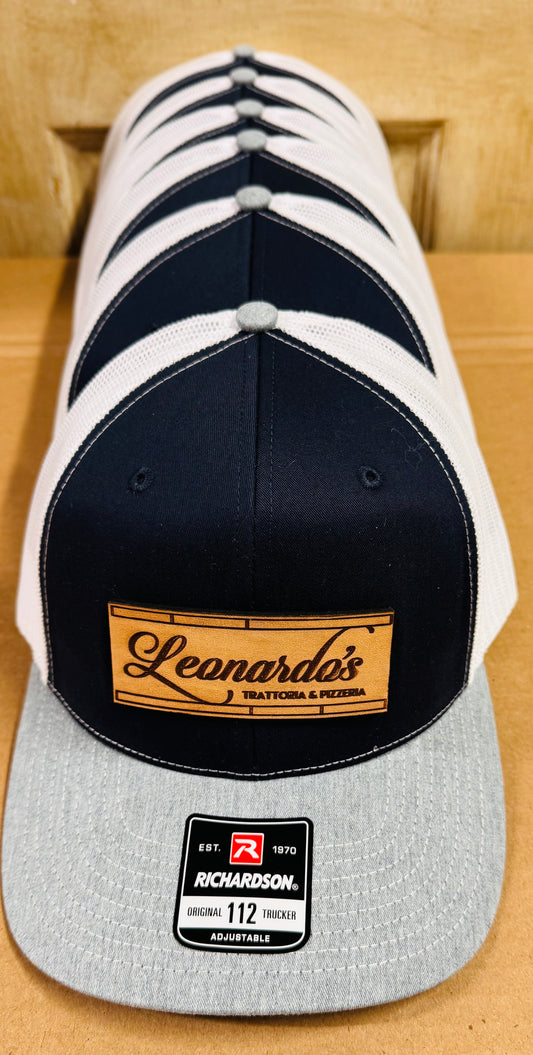 Trucker Hat with custom real leather patch