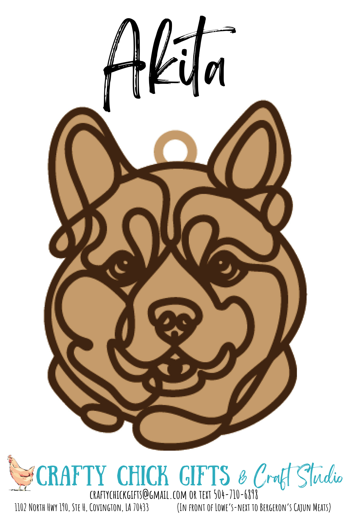 Dog LIne Art Ornament