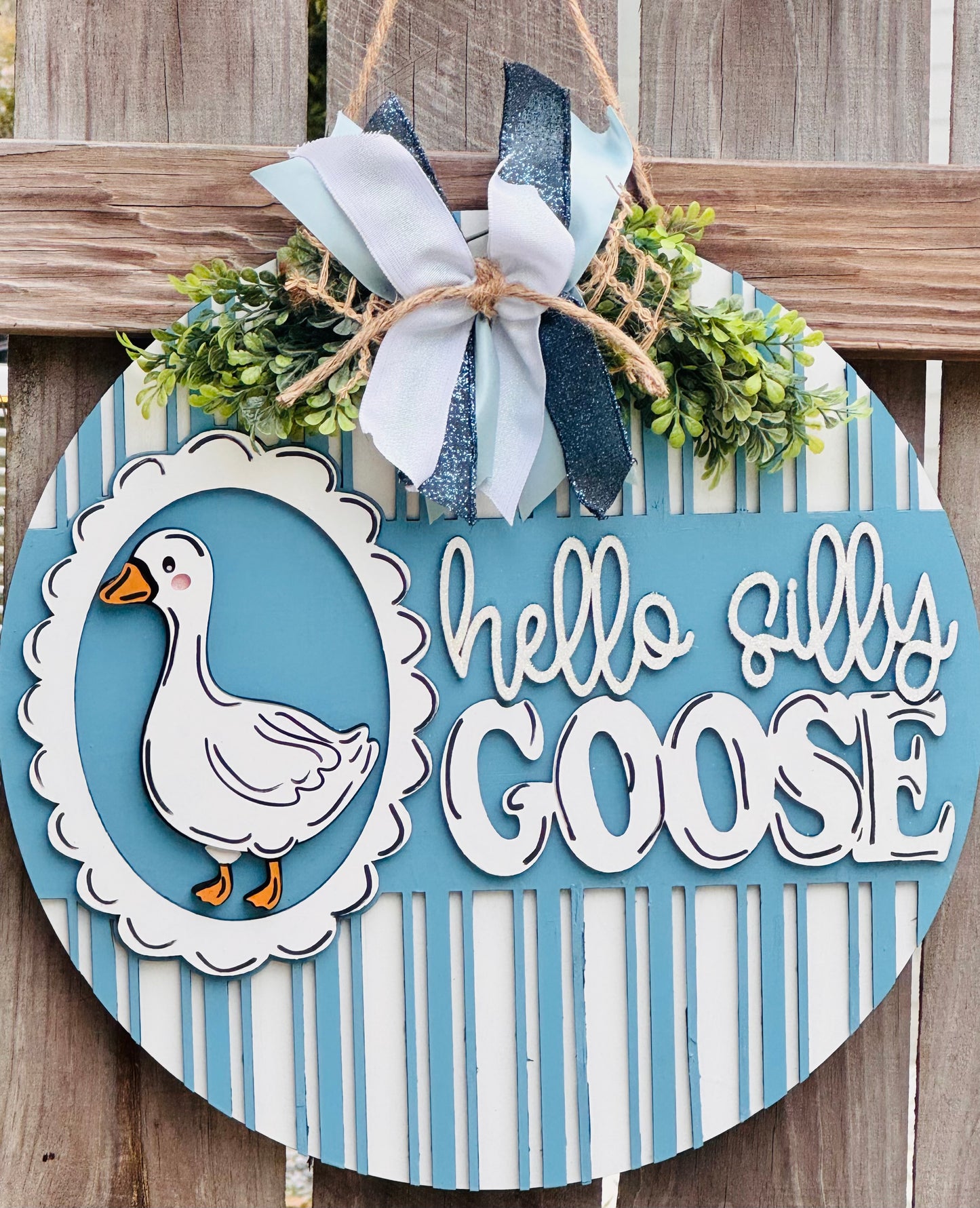 Hello silly goose doorhanger