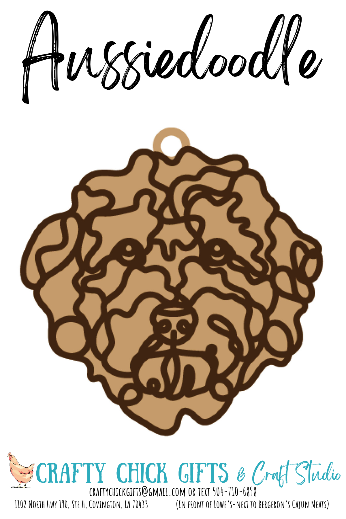 Dog LIne Art Ornament