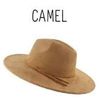 Wide Brim Vegan Suede Hat -lasered