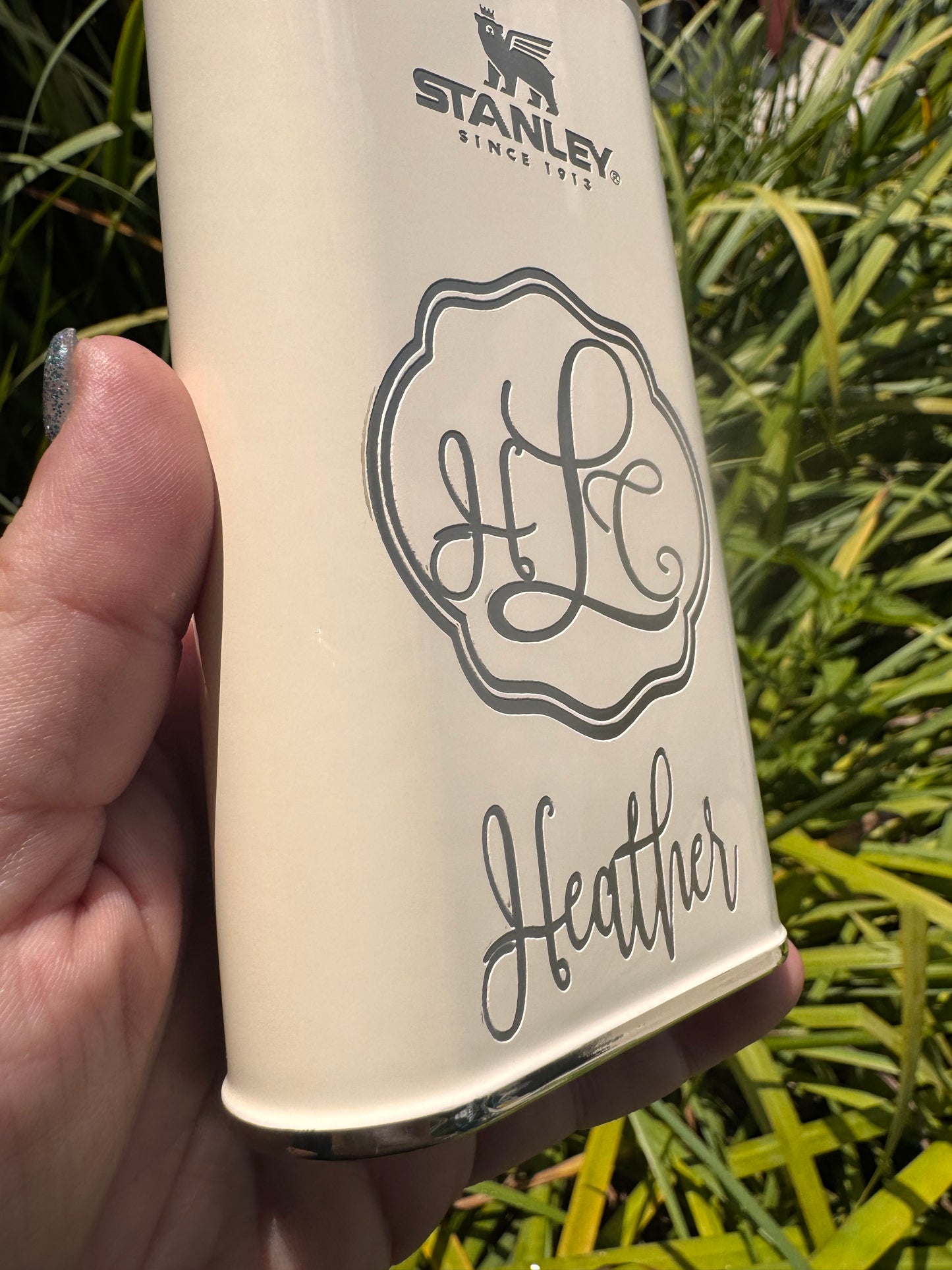 Stanley engraved flask