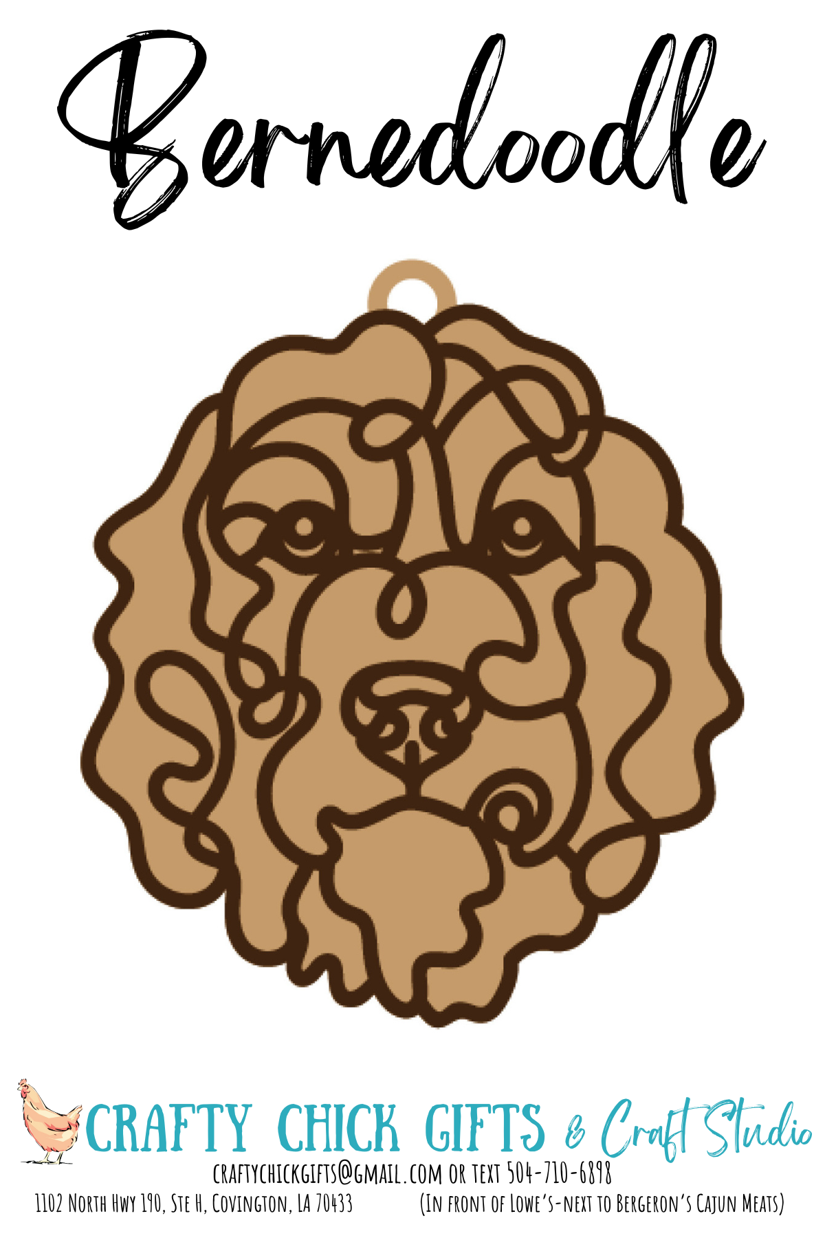 Dog LIne Art Ornament