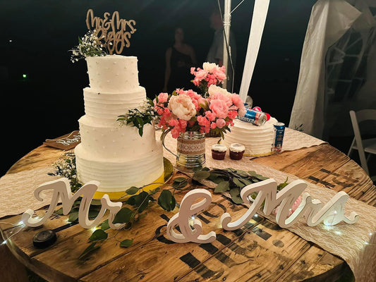 Wood Wedding cake topper