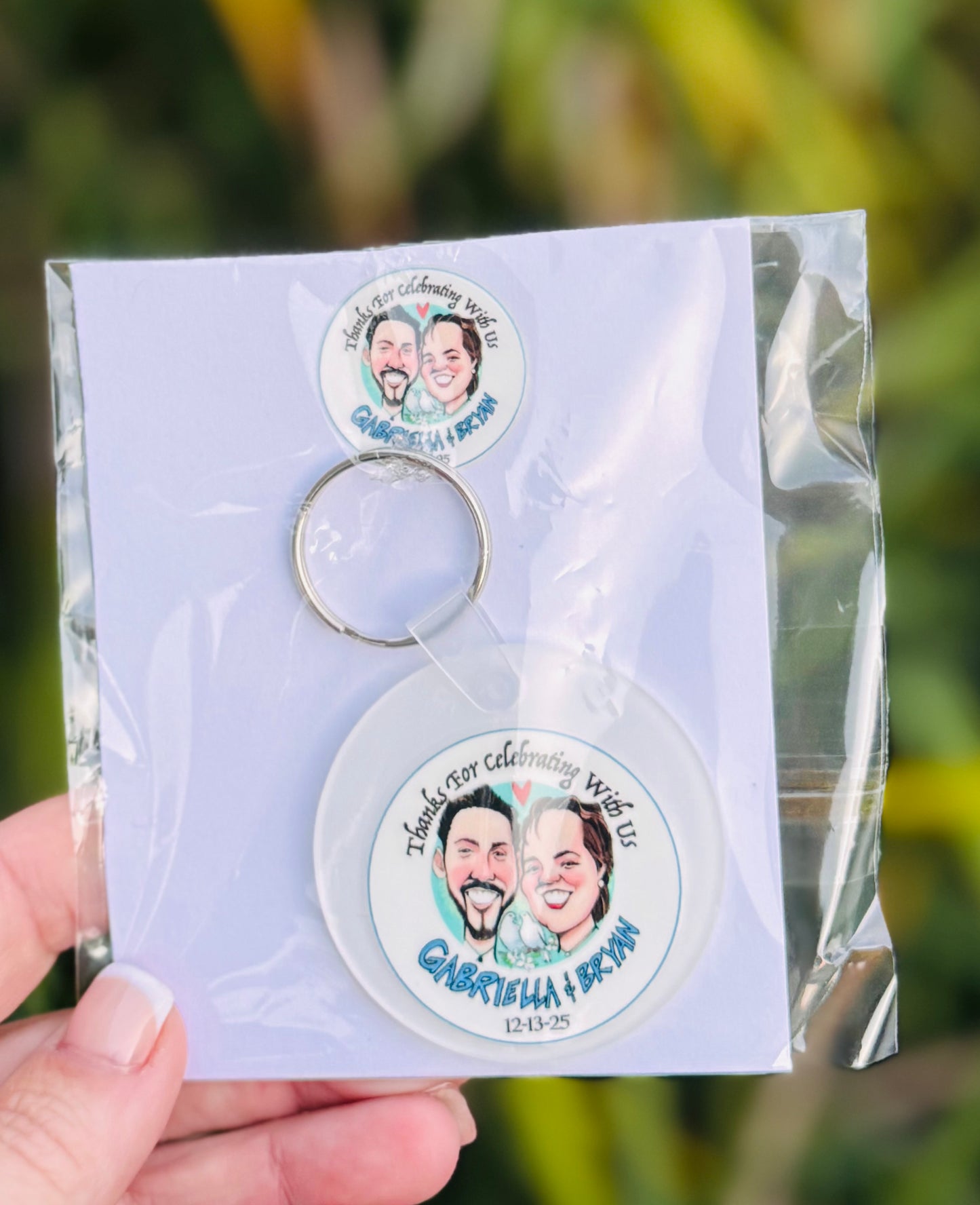 Custom favors (ornaments, keychains, koozies, magnets)