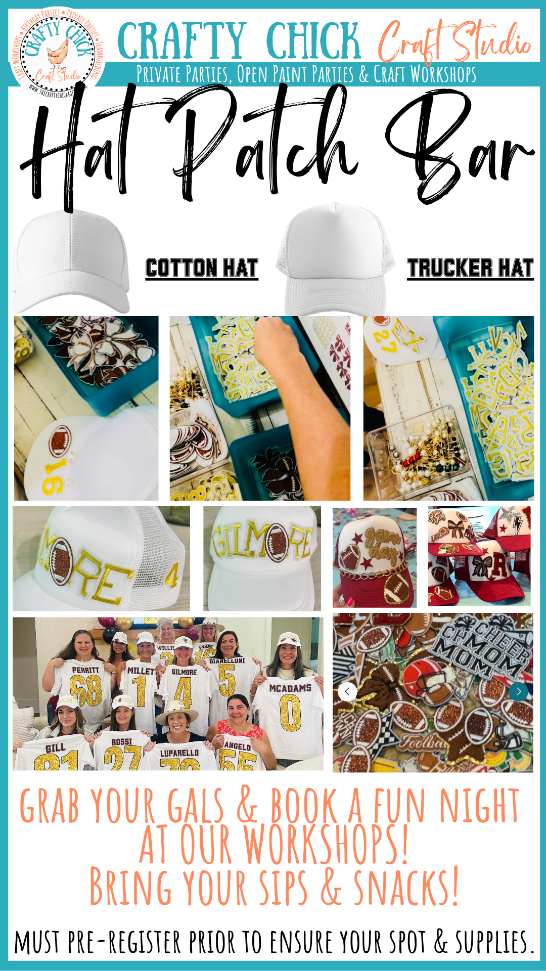 Hat Bar - embroidered patches