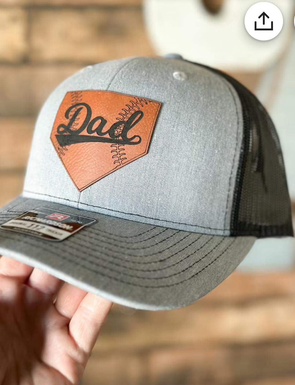 Trucker Hat with custom real leather patch