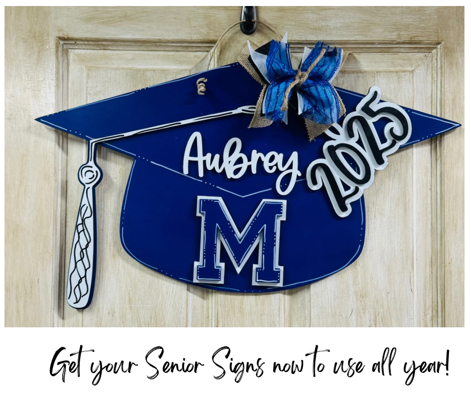 3D graduation cap door hanger