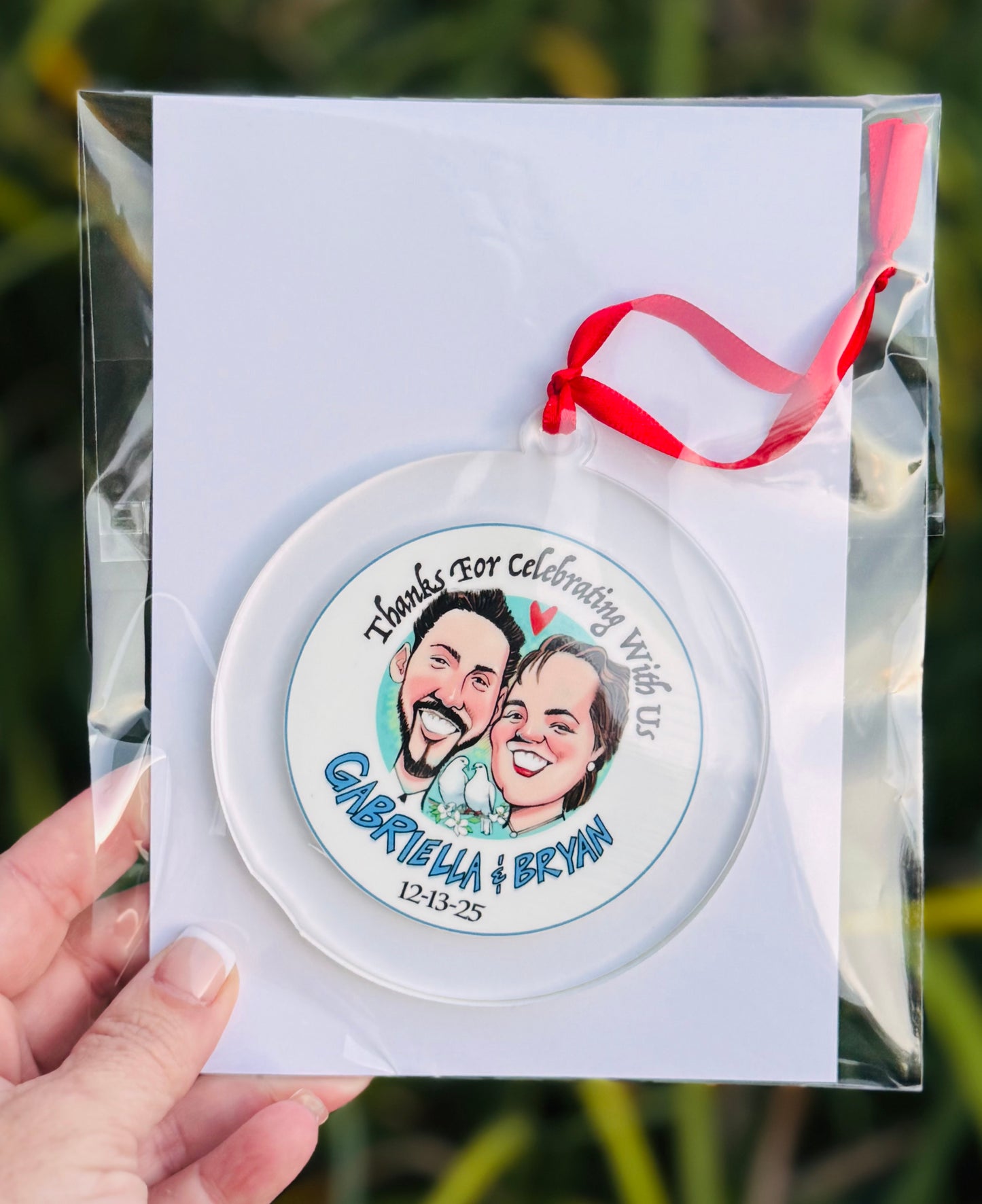 Custom favors (ornaments, keychains, koozies, magnets)