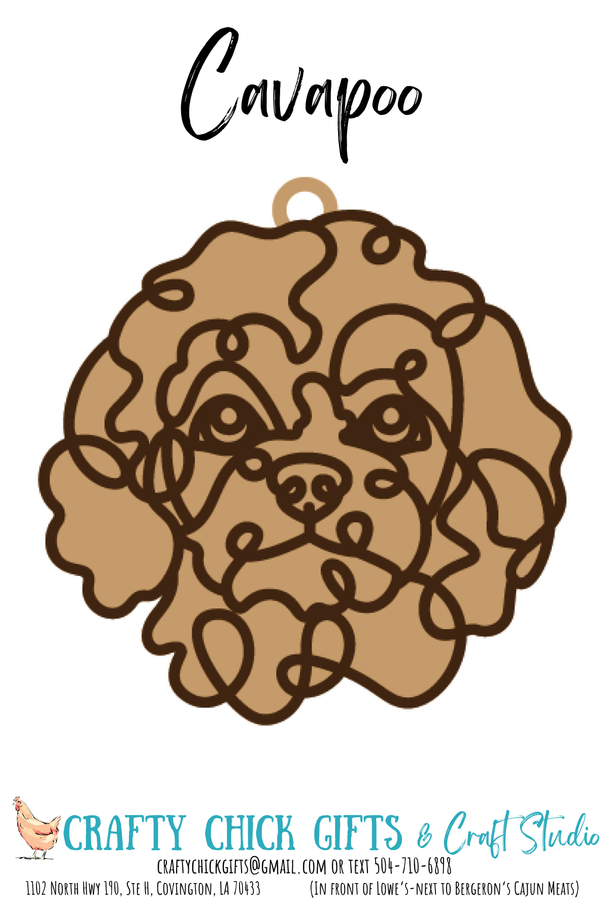 Dog LIne Art Ornament