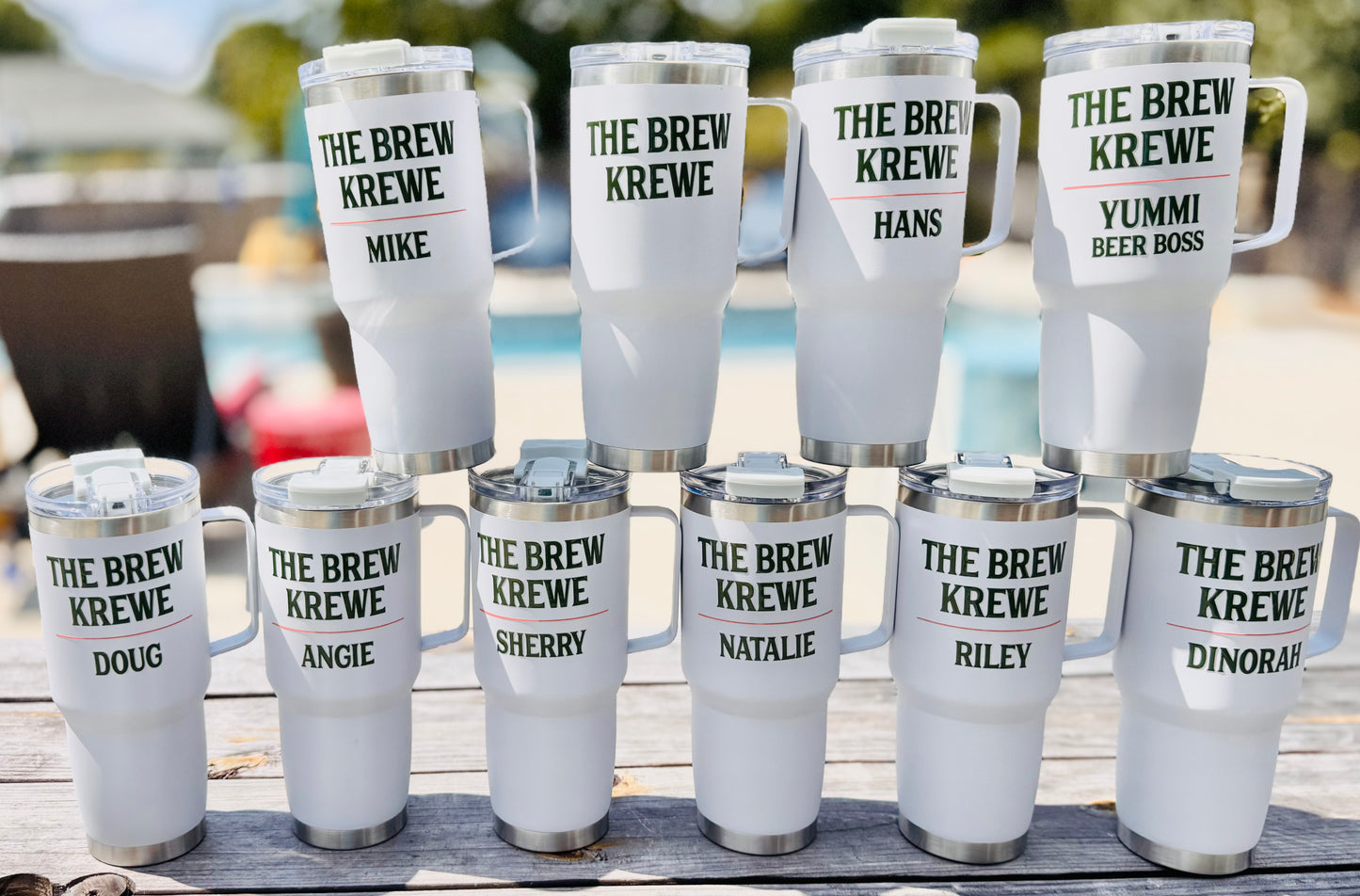 30oz Tumbler with Metal Handle, Insulated, Leak-Proof