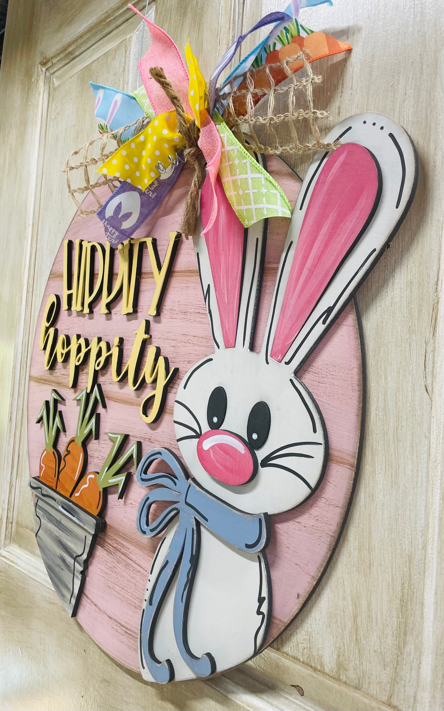 3D EASTER Hippity HOP door sign