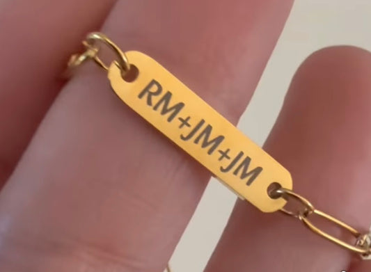 Paperclip Necklace - engraved