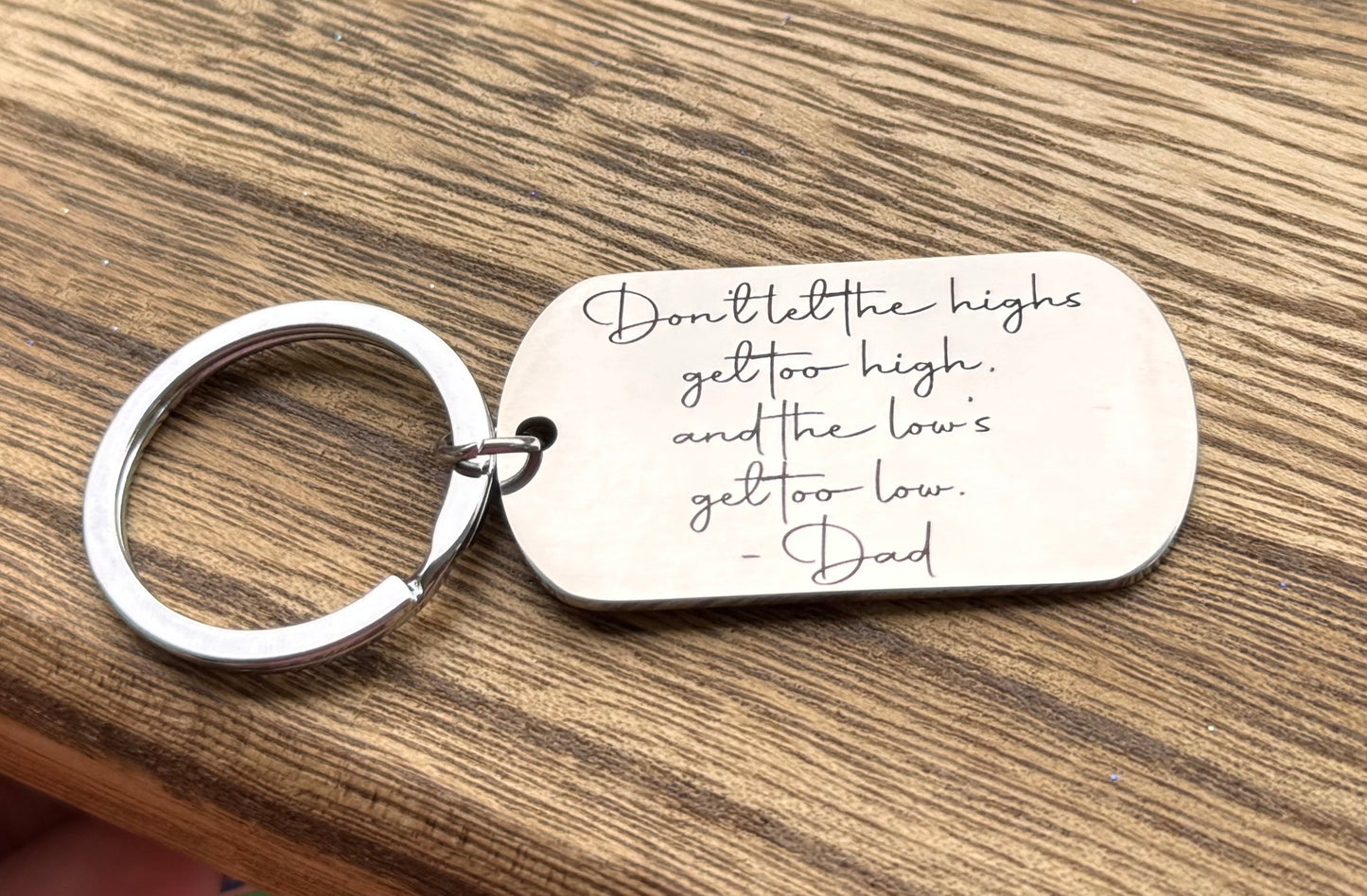 Stainless Keychain - engraved