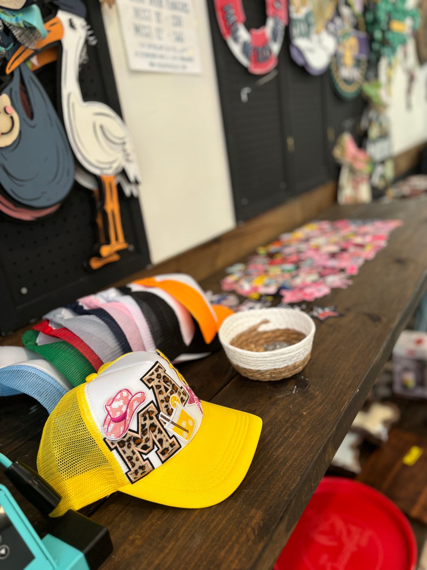 Hat Bar - embroidered patches