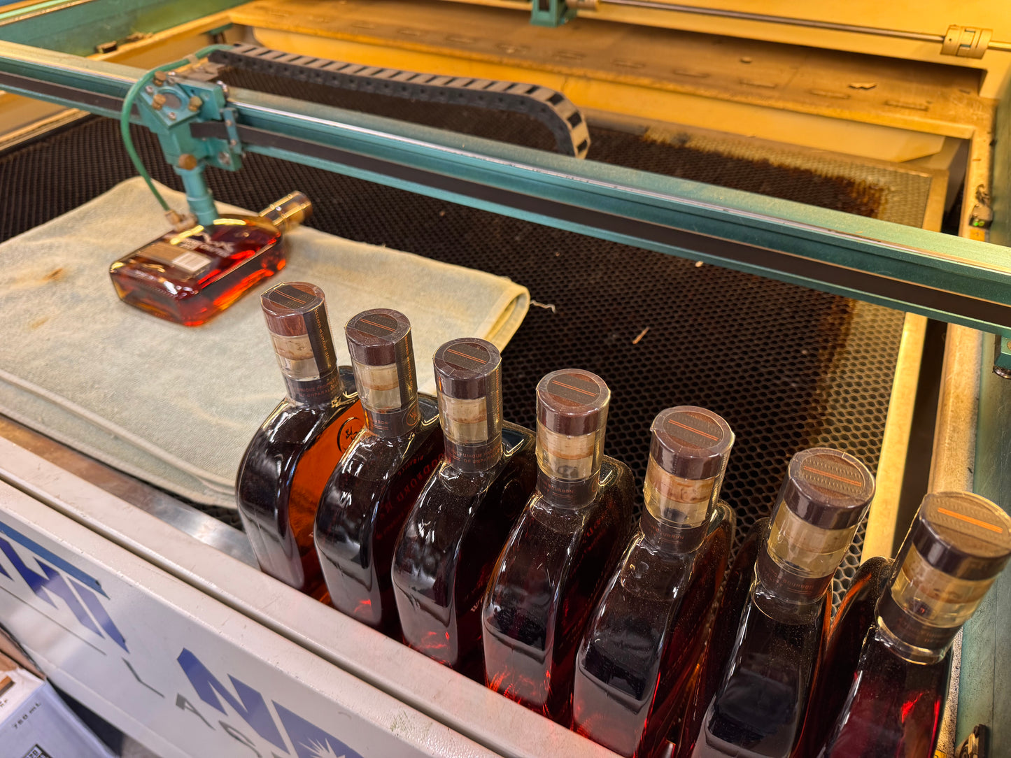 Custom Engraved alcohol bottle (provided by customer)