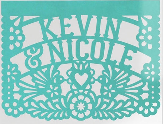 Custom wedding photo wall - name sign