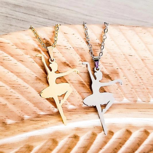Ballerina - dance Necklace - engraved