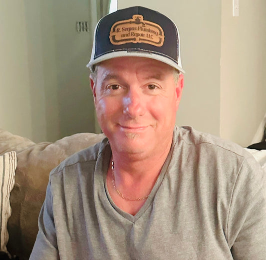 Trucker Hat with custom real leather patch