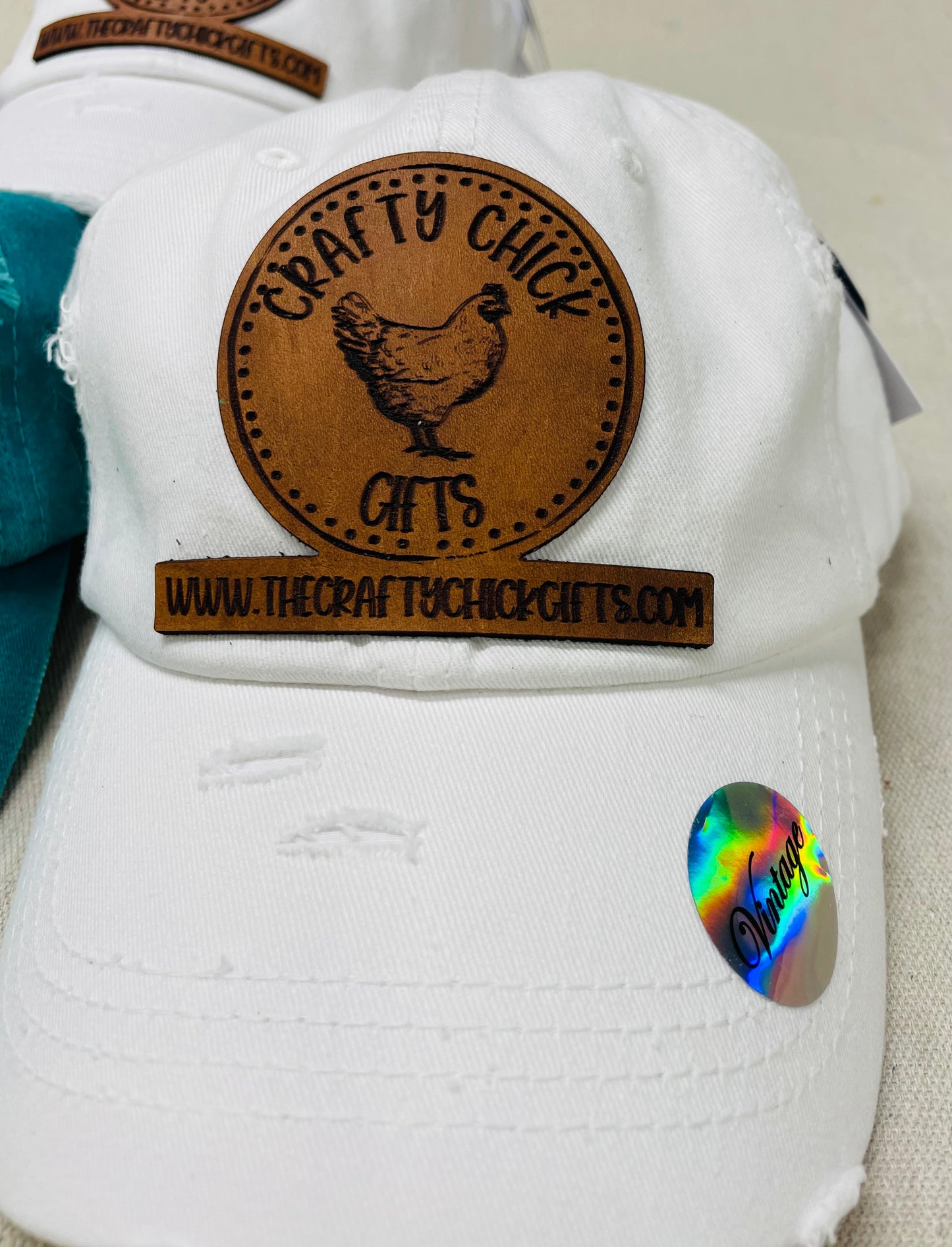 Custom real leather patch for hat