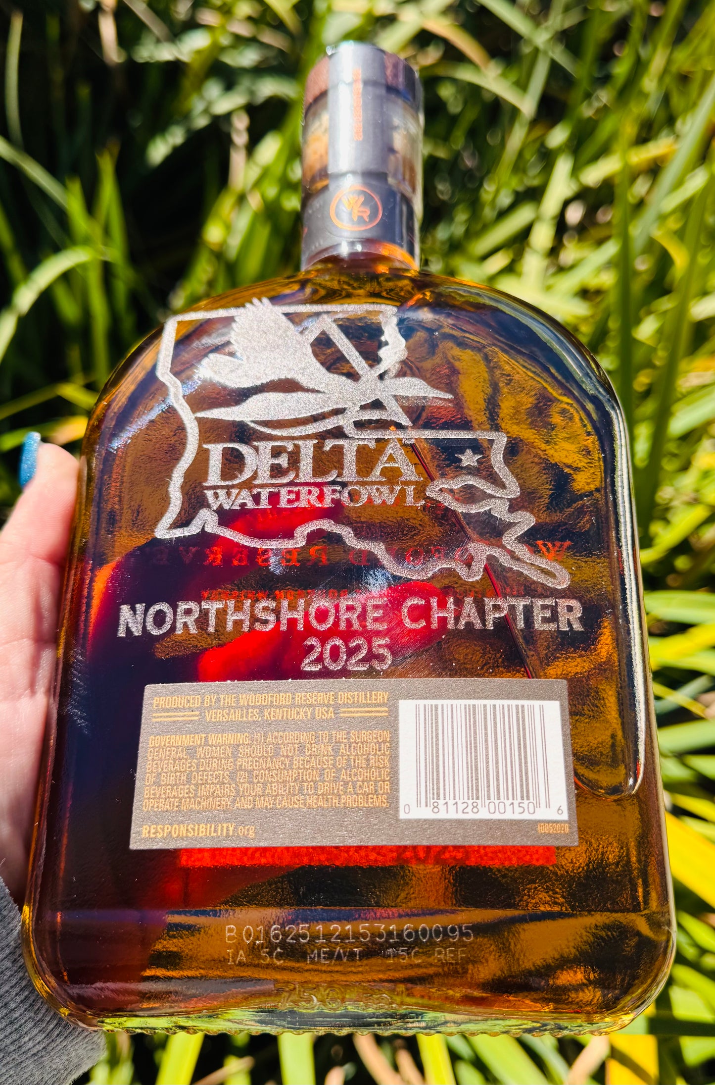 Custom Engraved alcohol bottle (provided by customer)