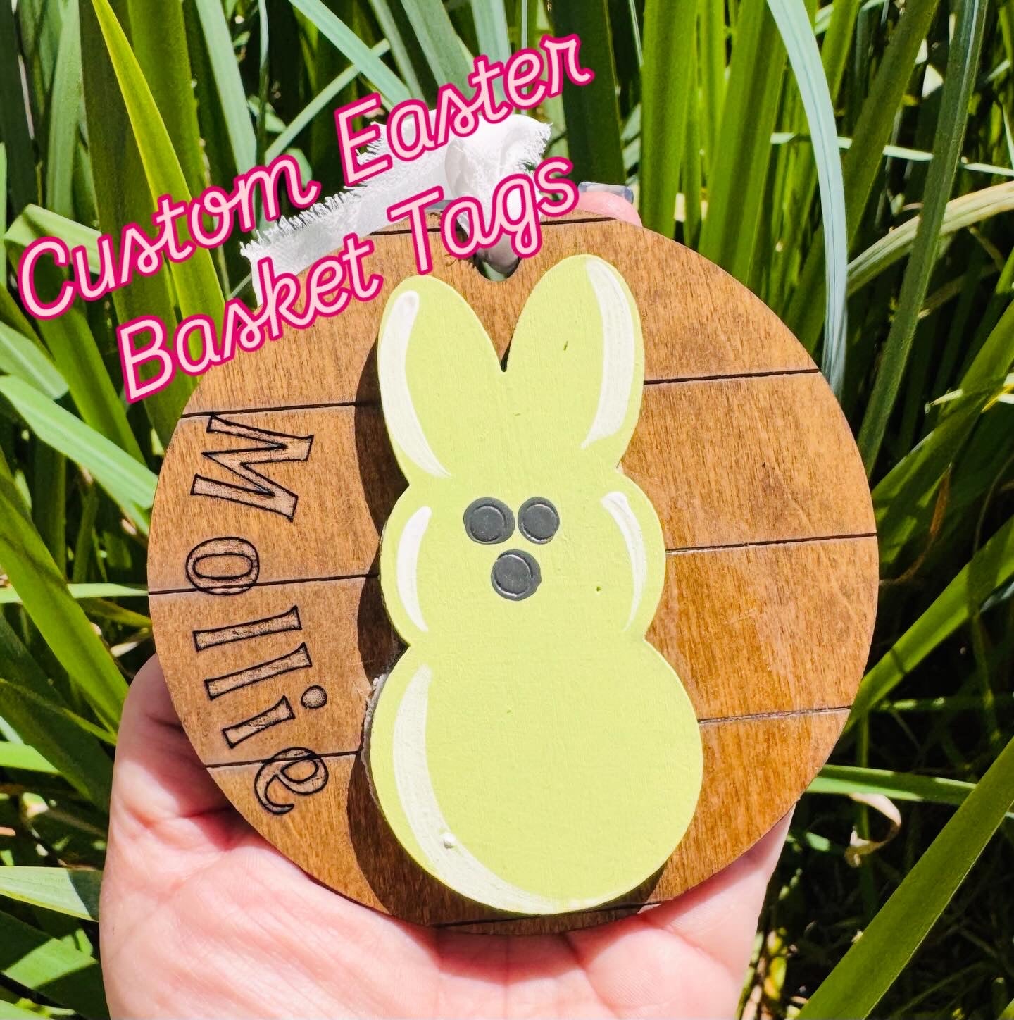 Easter basket tag