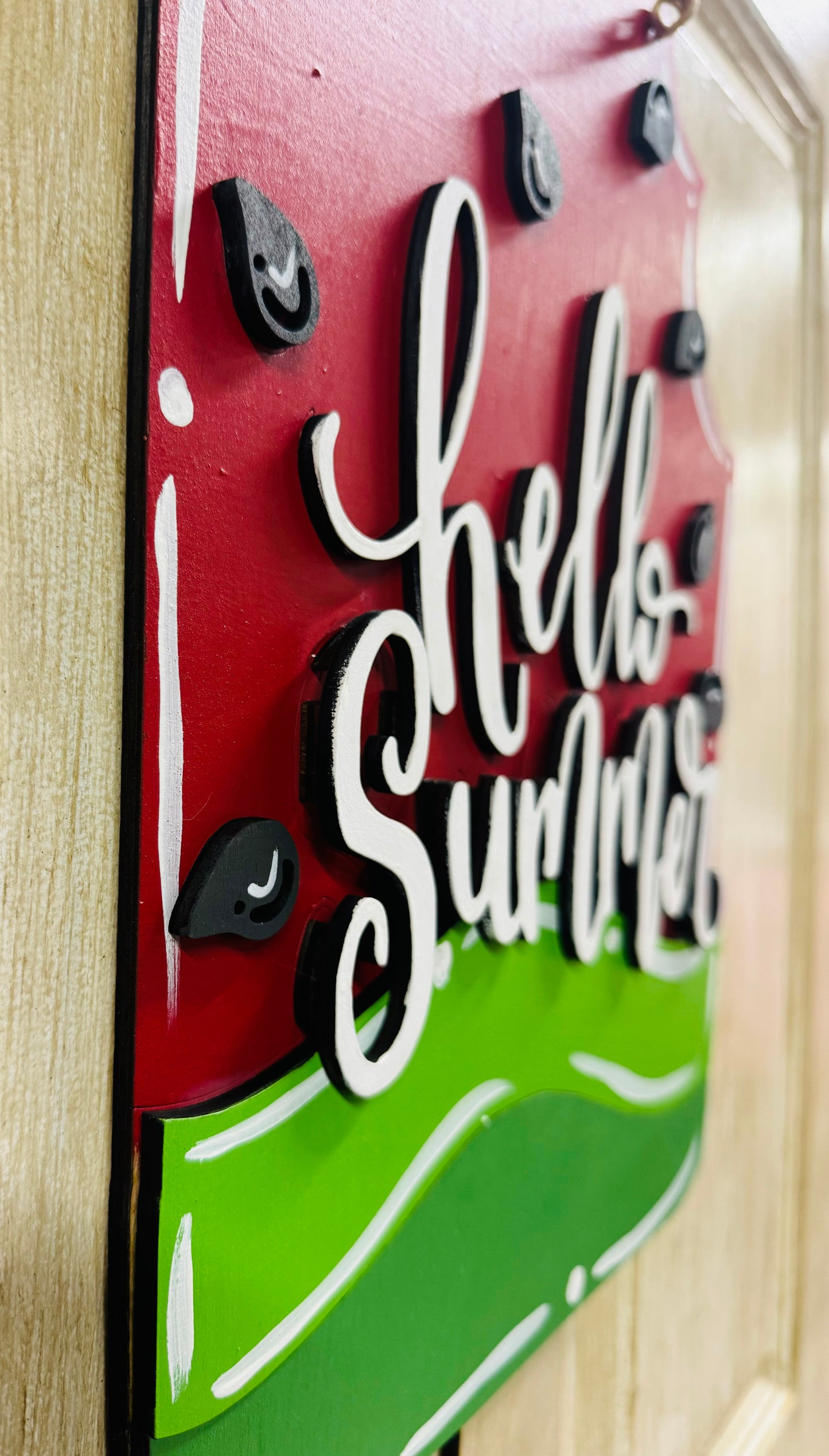 3D watermelon popsicle DOOR SIGN