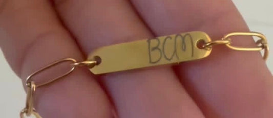 Paperclip Necklace - engraved