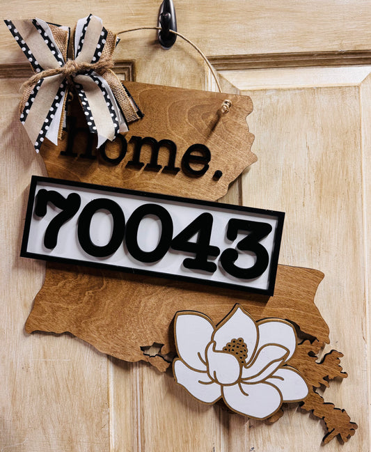 3D Chalmette LA Magnolia Door Hanger