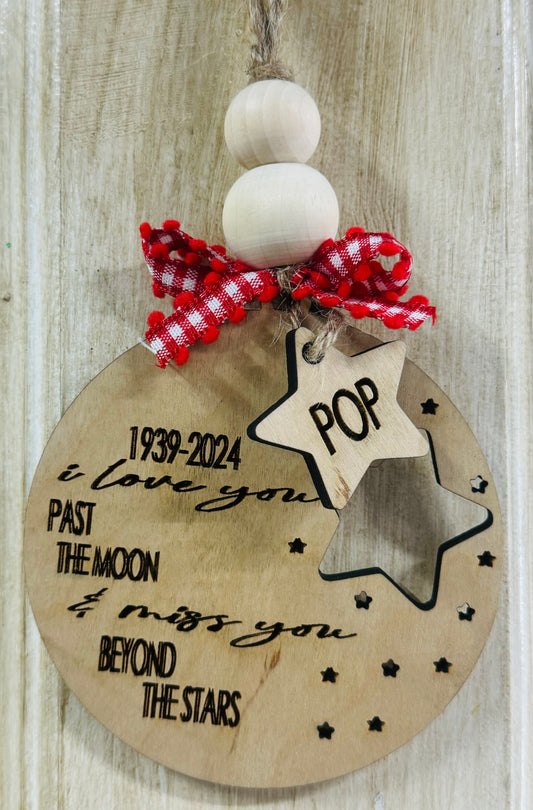 Pass the moon & stars ornament