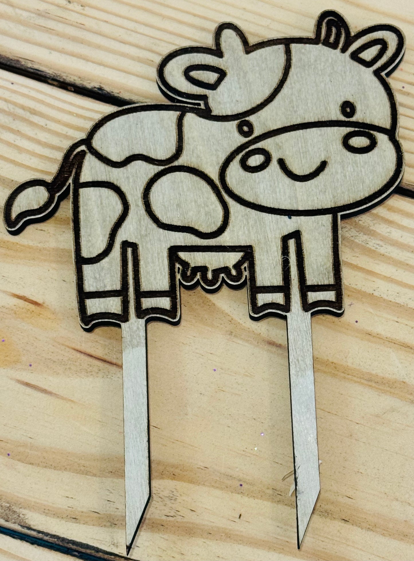 Wood Farm cake toppers