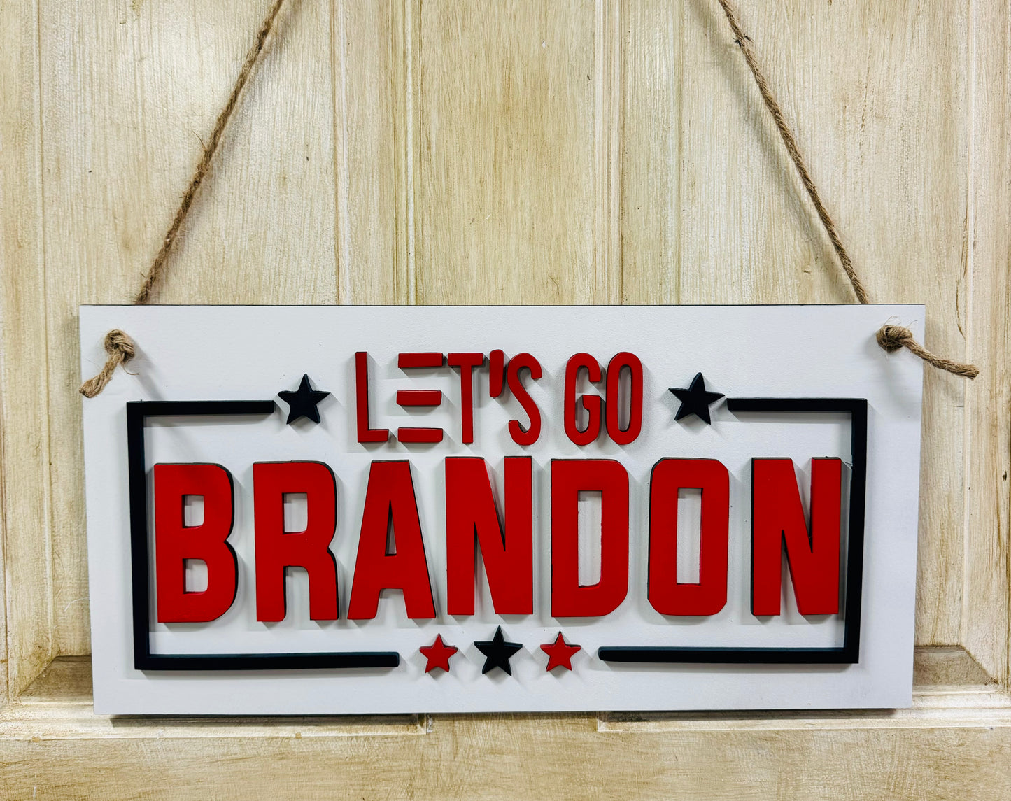 3D Lets Go Brandon door hanger