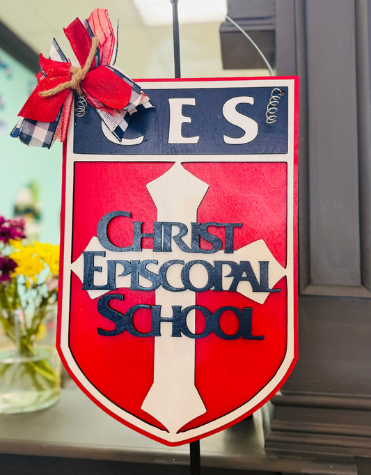 3D Christ Episcopal School door sign