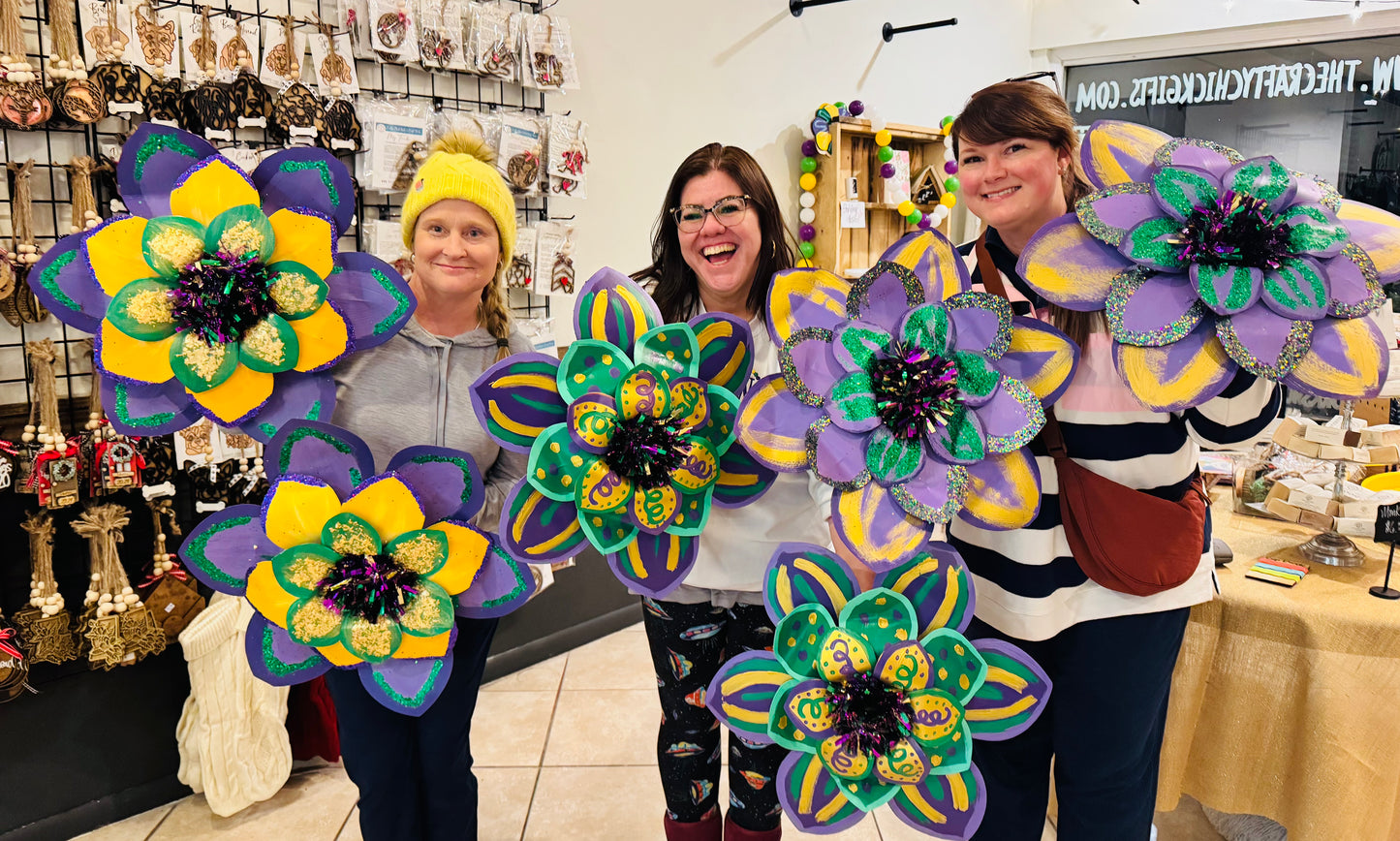 Mardi gras Float Flower Workshop