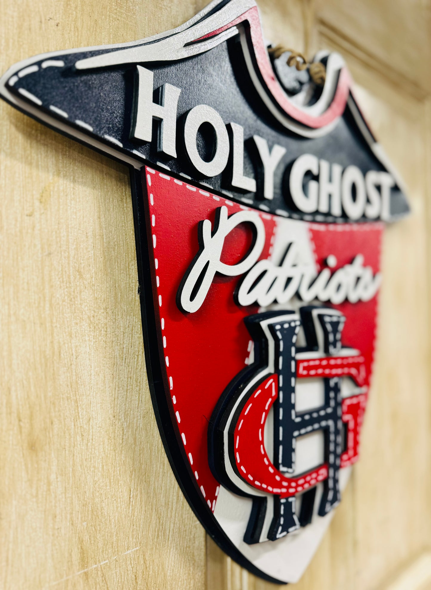 3D Holy Ghost School door sign